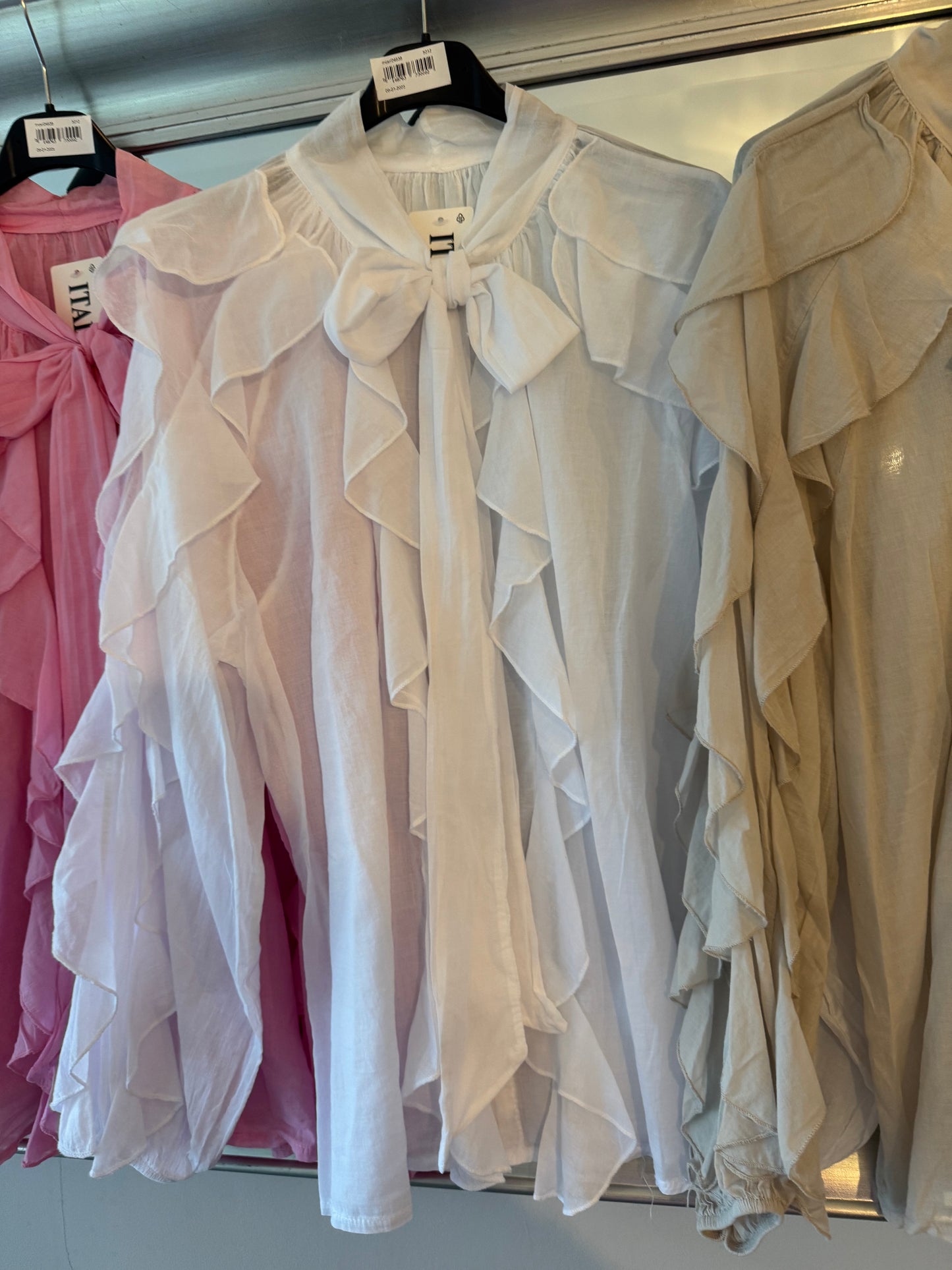 Francesca 100% cotton frilly shirt only shirt