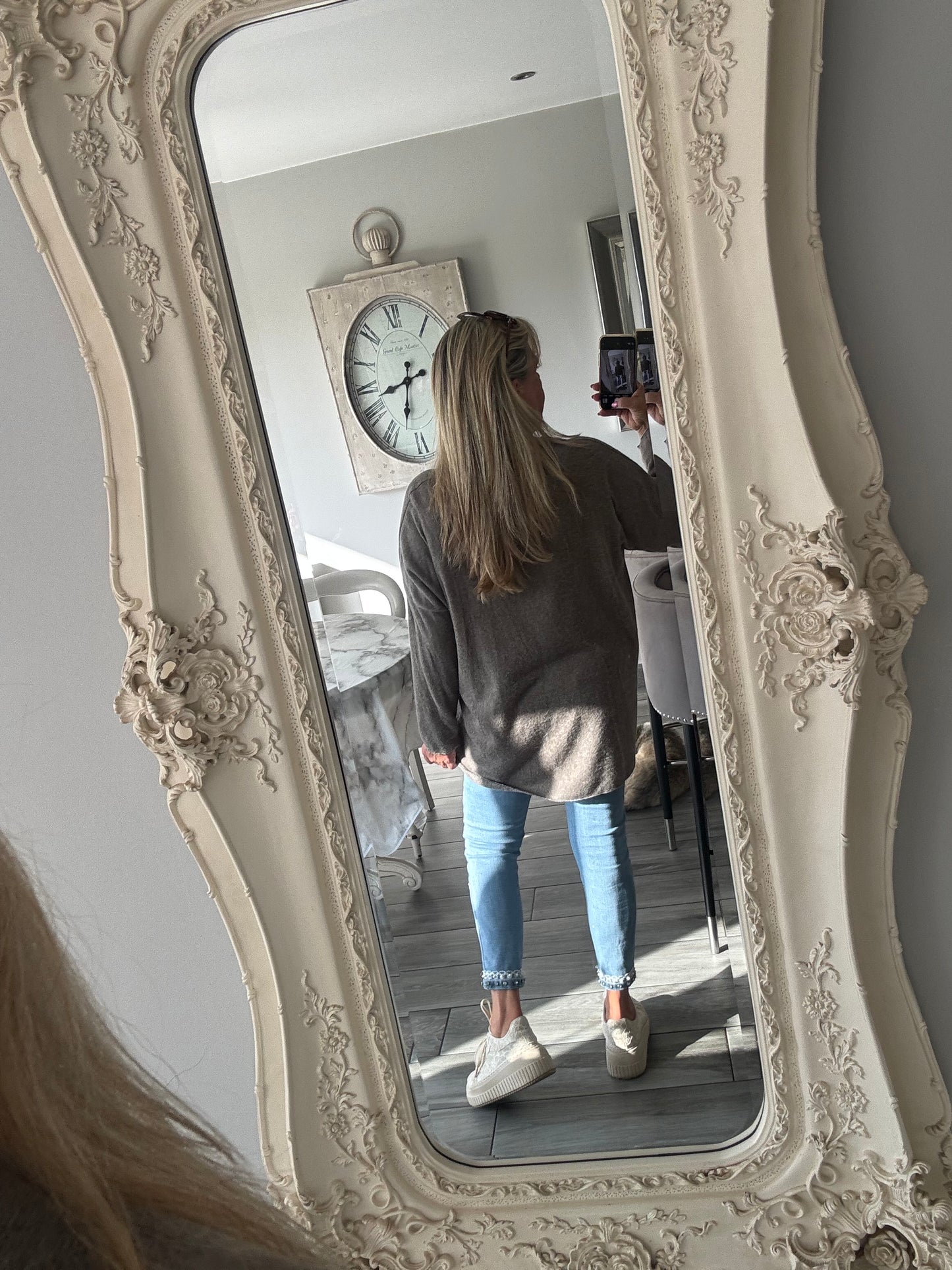 Paula oversize super soft top/lightweight jumper with 3 hearts design