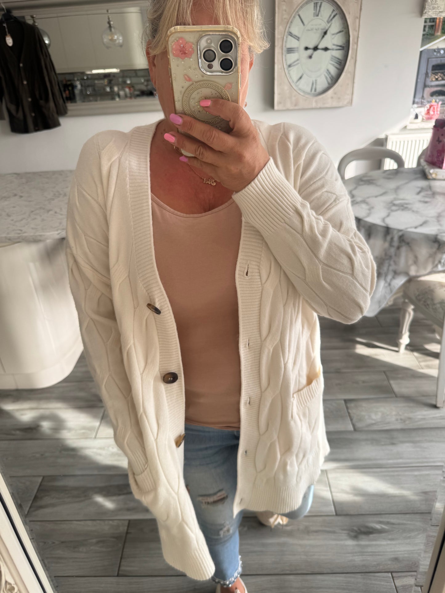 Shannon cable knit cardigan or dress
