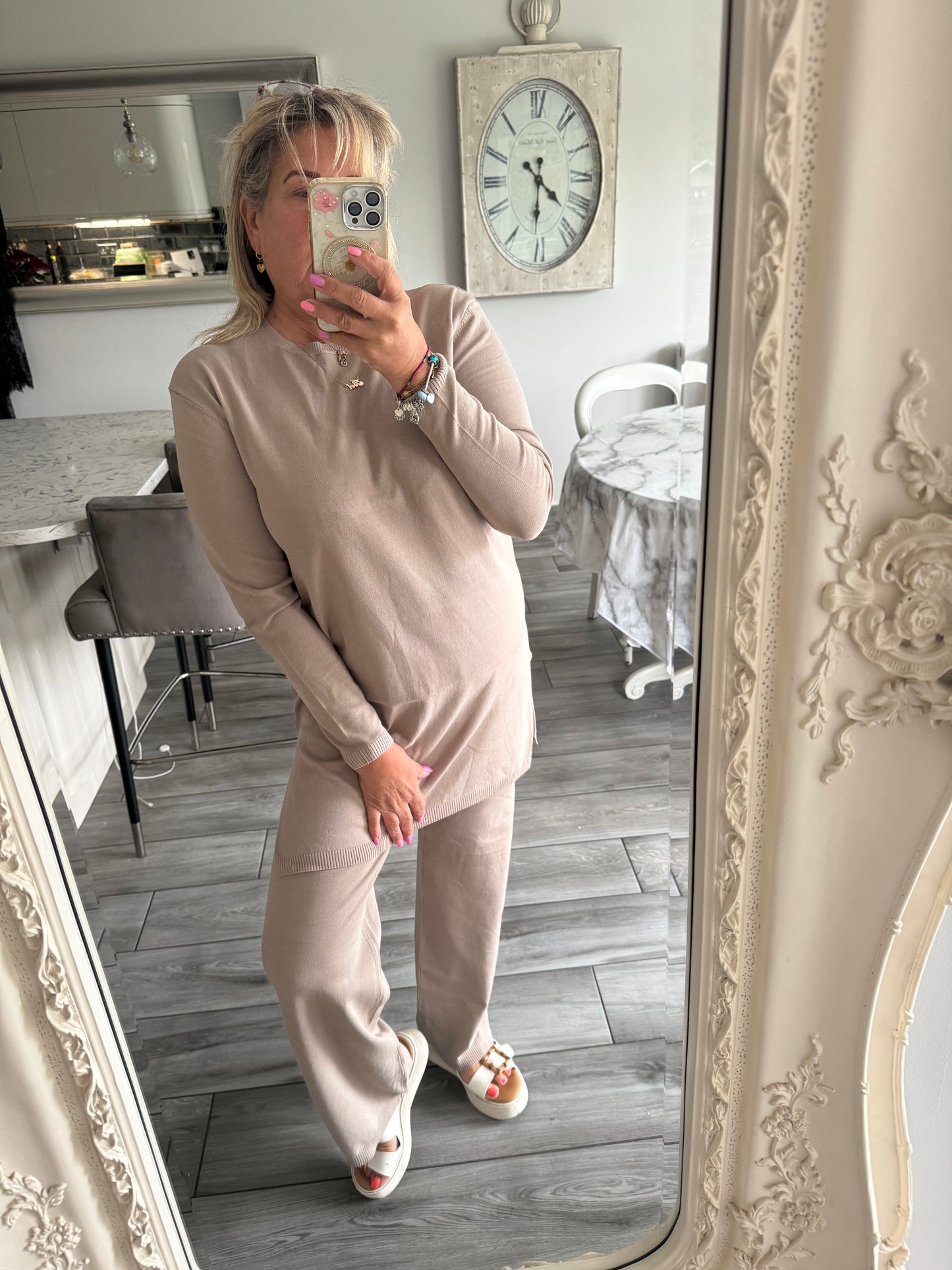 Cheryl longline straight leg lounge set