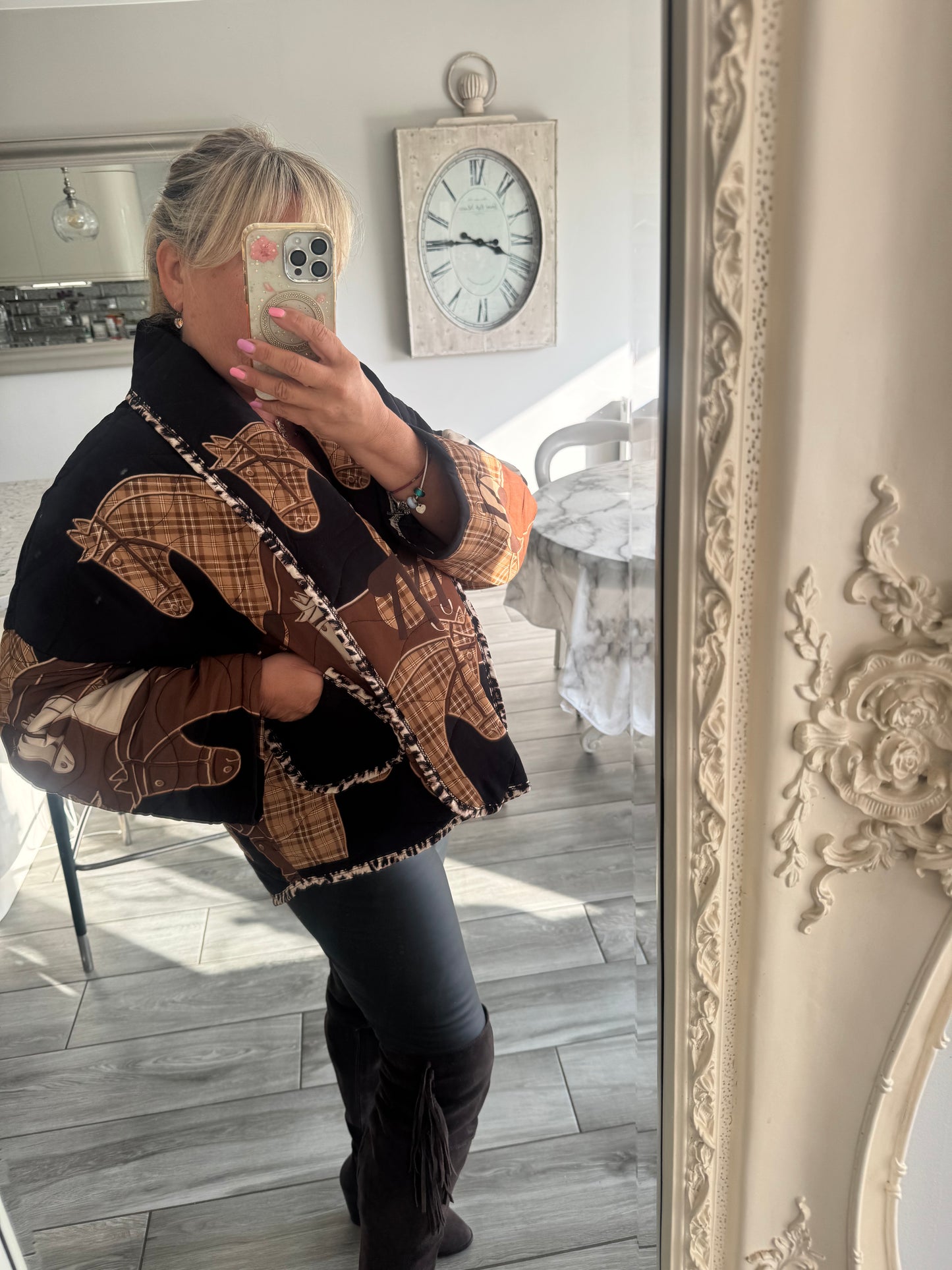 Newmarket Quilted Horse print Jacket