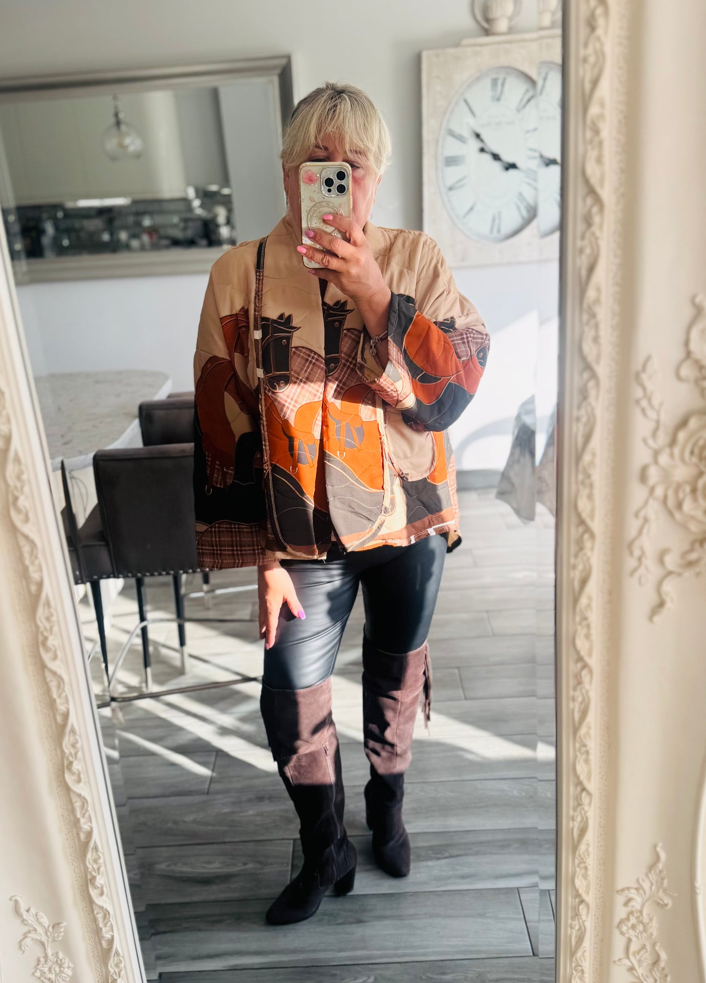 Newmarket Quilted Horse print Jacket