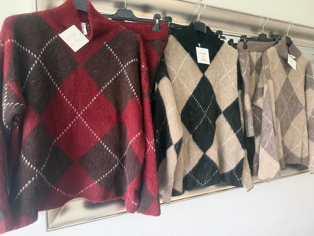 Izzy 2 piece knitwear skirt set