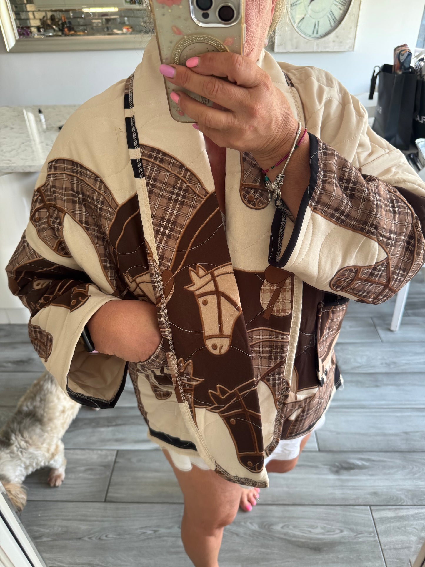 Newmarket Quilted Horse print Jacket
