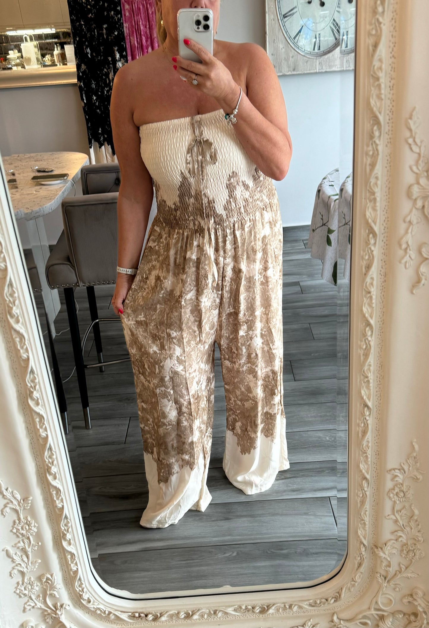 Johanna Shirred Jumpsuit