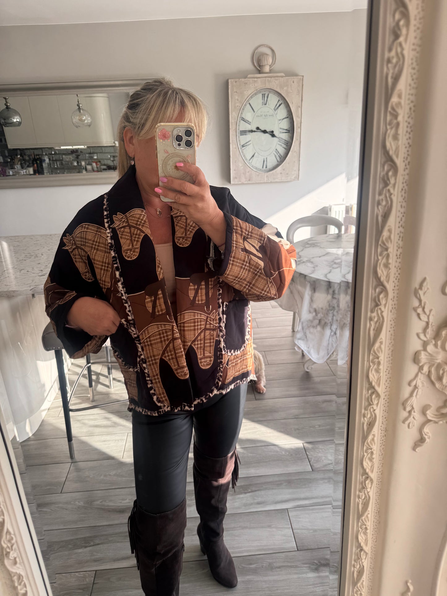 Newmarket Quilted Horse print Jacket