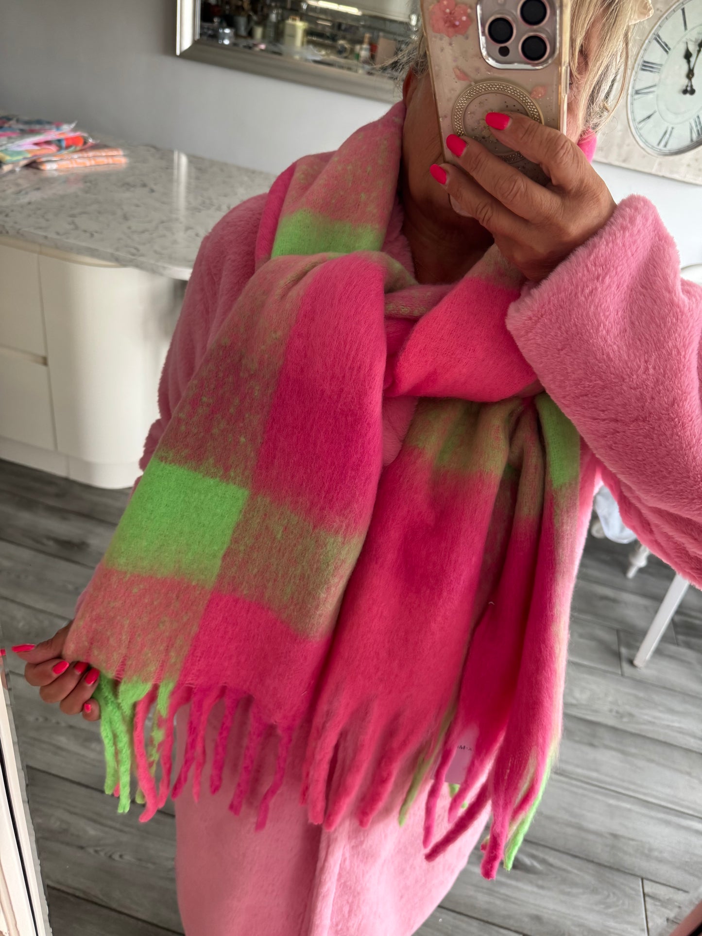 Ada luxury soft multi colour tassel scarf by Alex Max