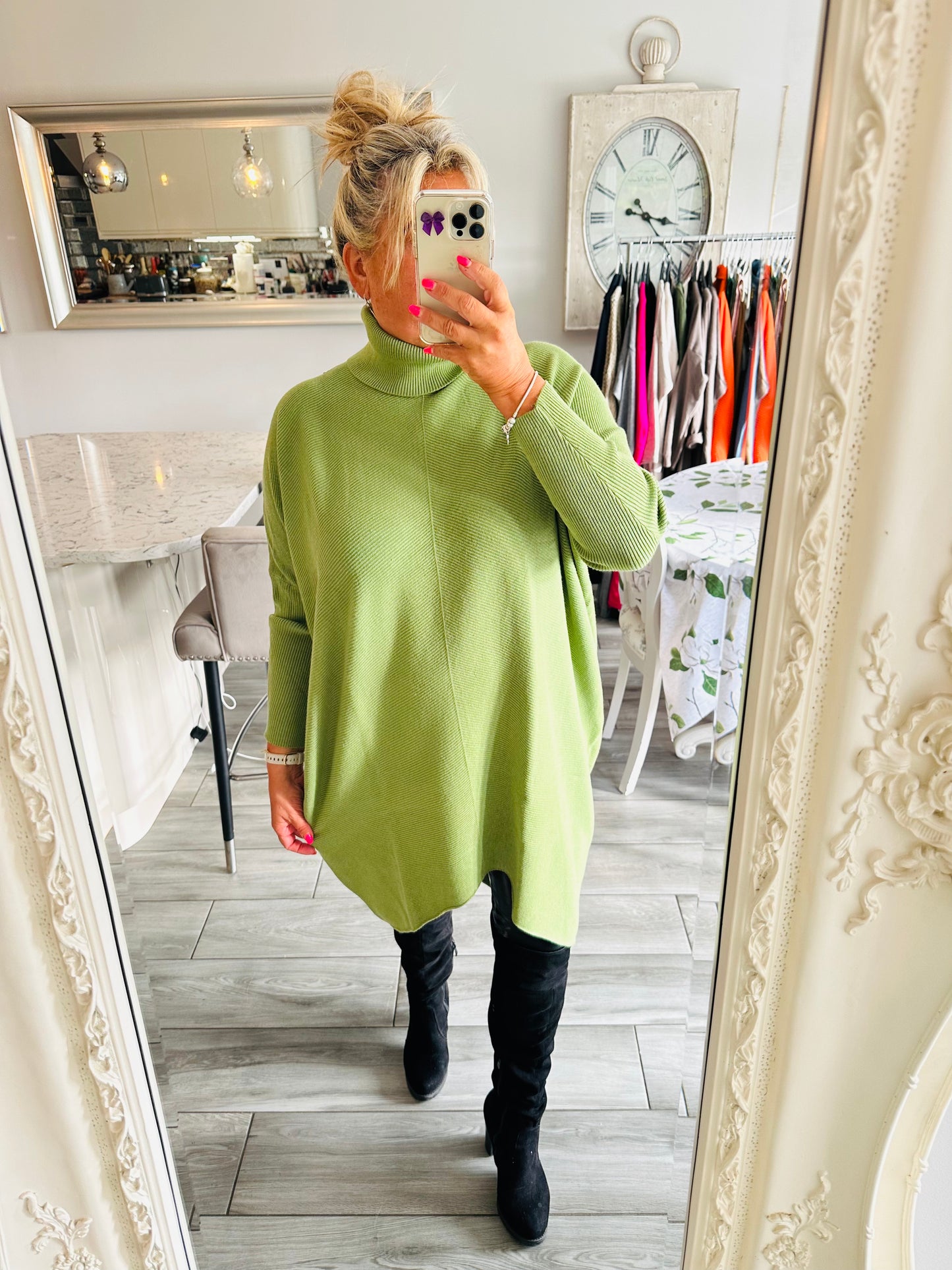 Mandy High Neck High Low Long Jumper