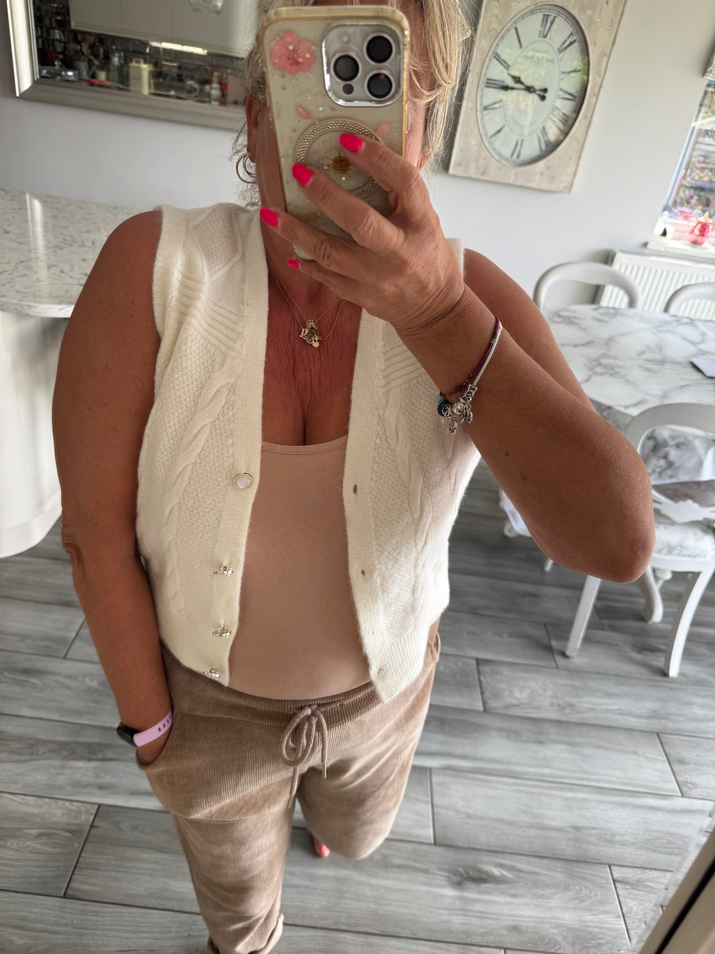 Sofia knitted short waistcoat