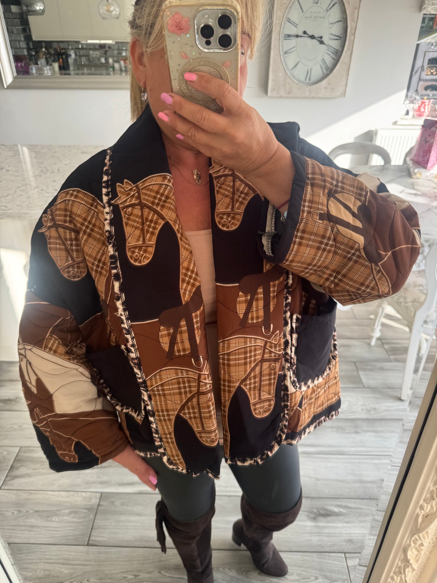 Newmarket Quilted Horse print Jacket