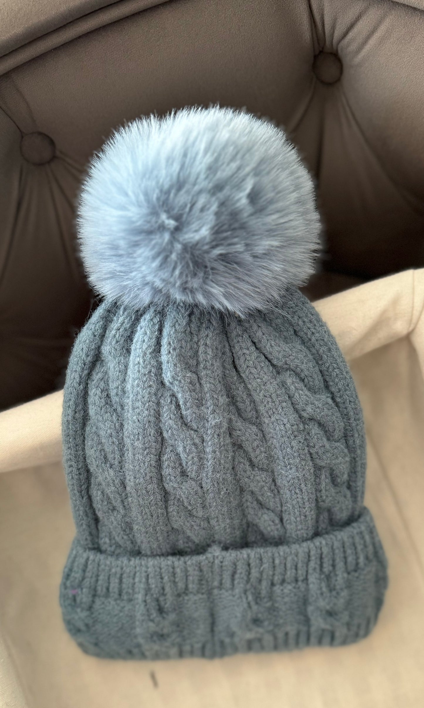 Gina Cable Knit Bobble Hat