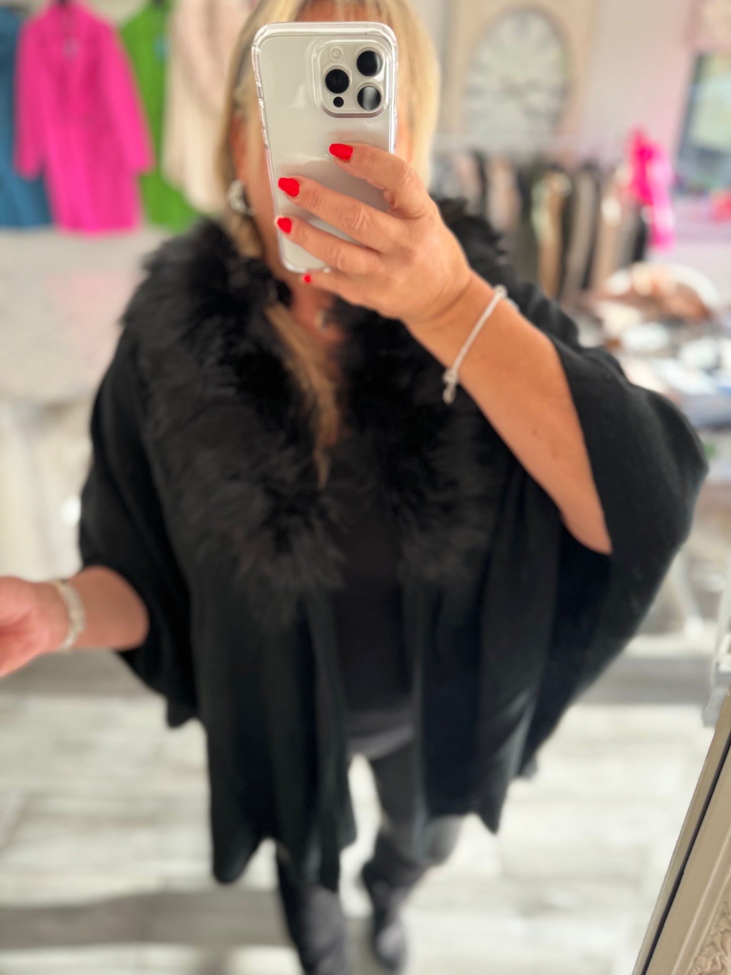 Melisa Faux Fur Cape/Shawl