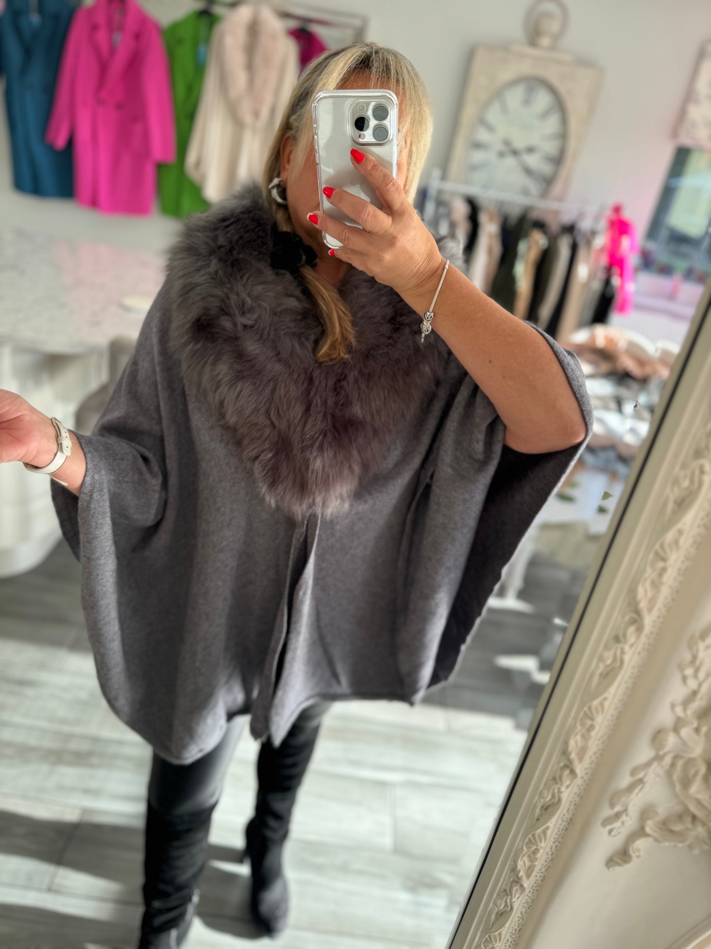 Melisa Faux Fur Cape/Shawl
