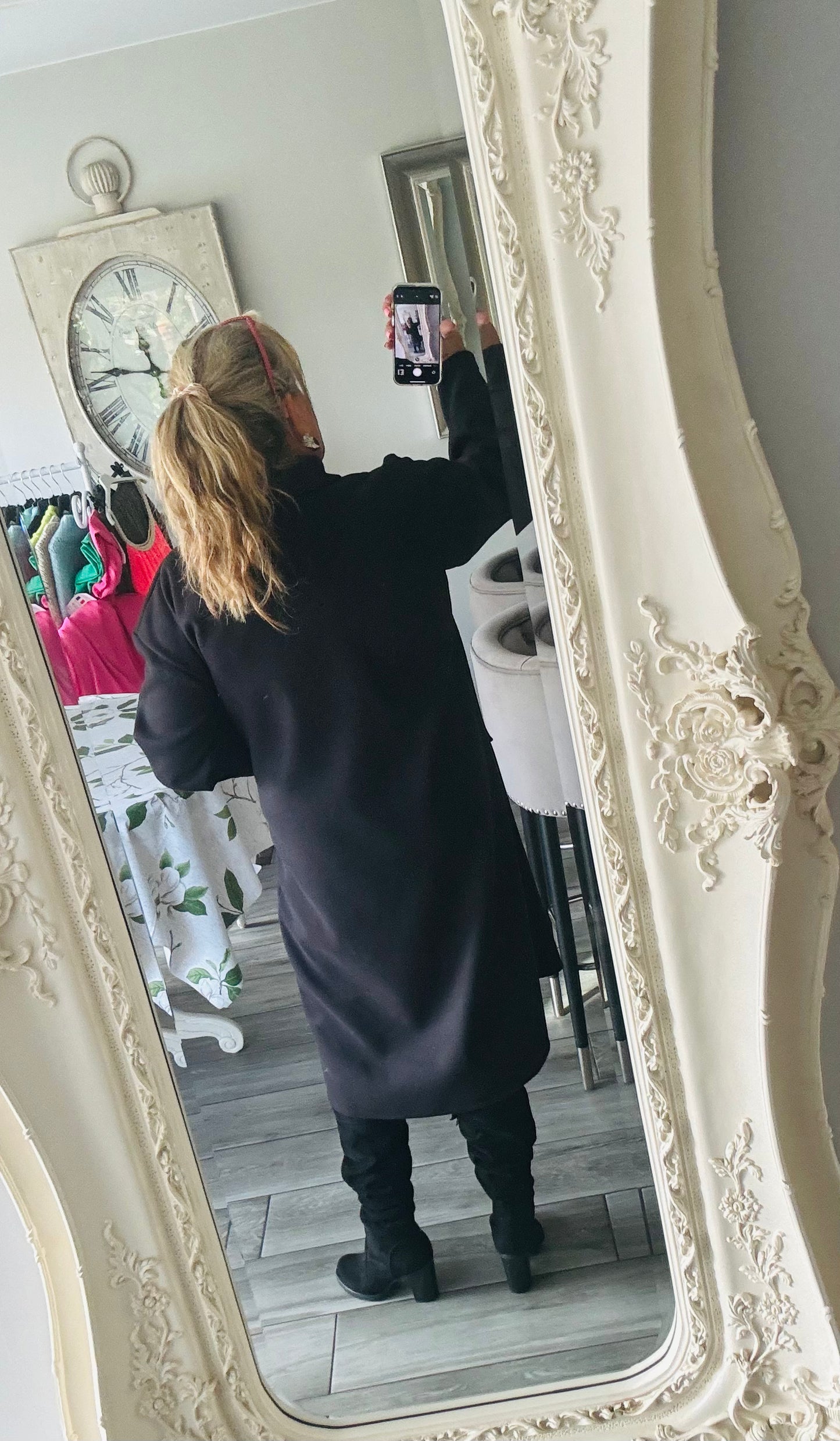 Mary Coat lightweight with attached scarf