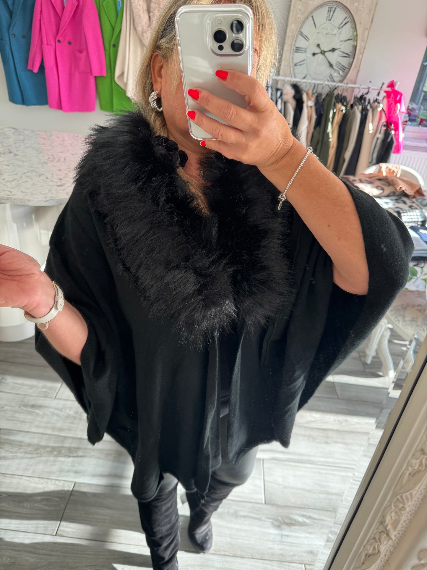 Melisa Faux Fur Cape/Shawl