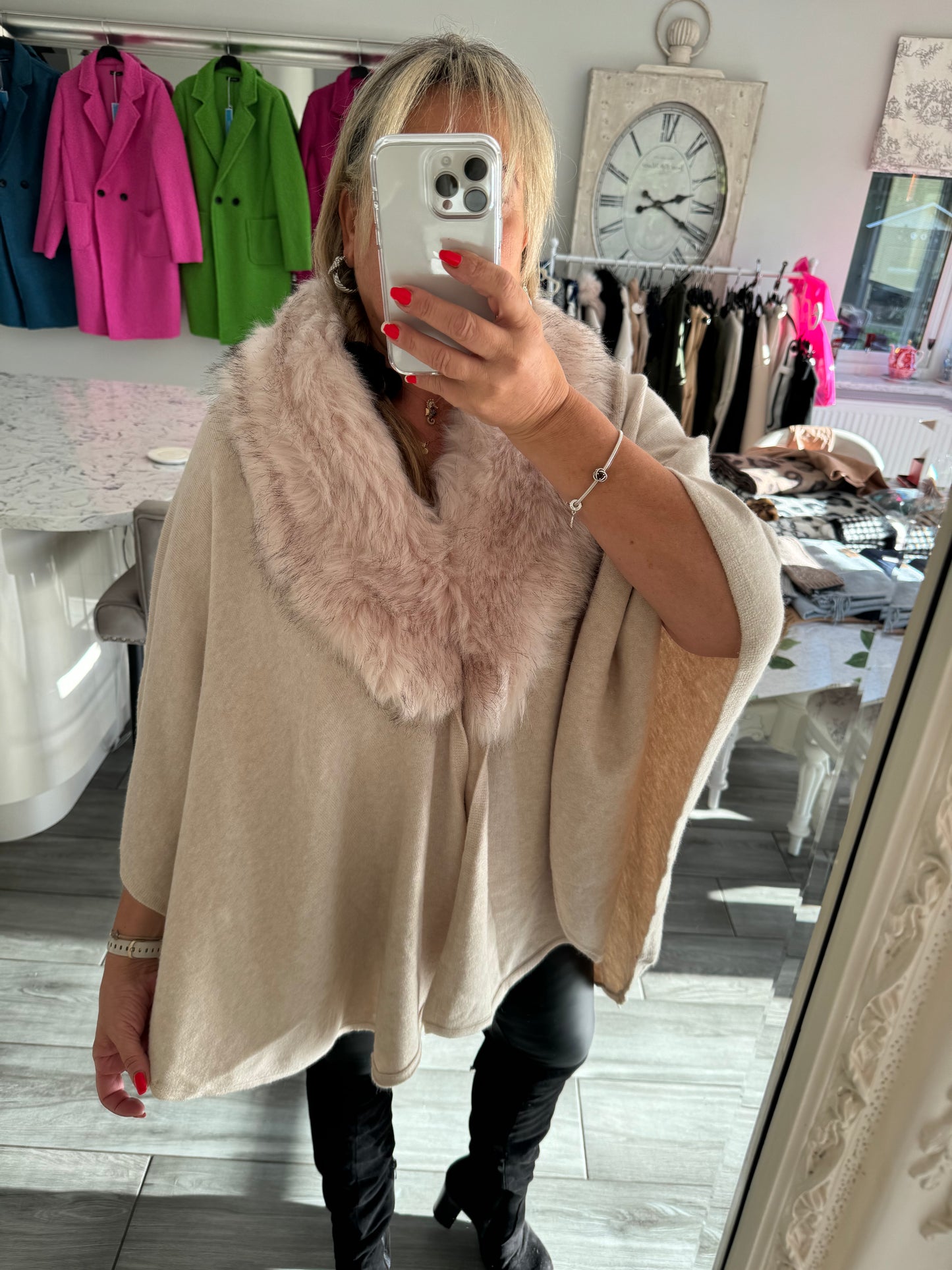 Melisa Faux Fur Cape/Shawl