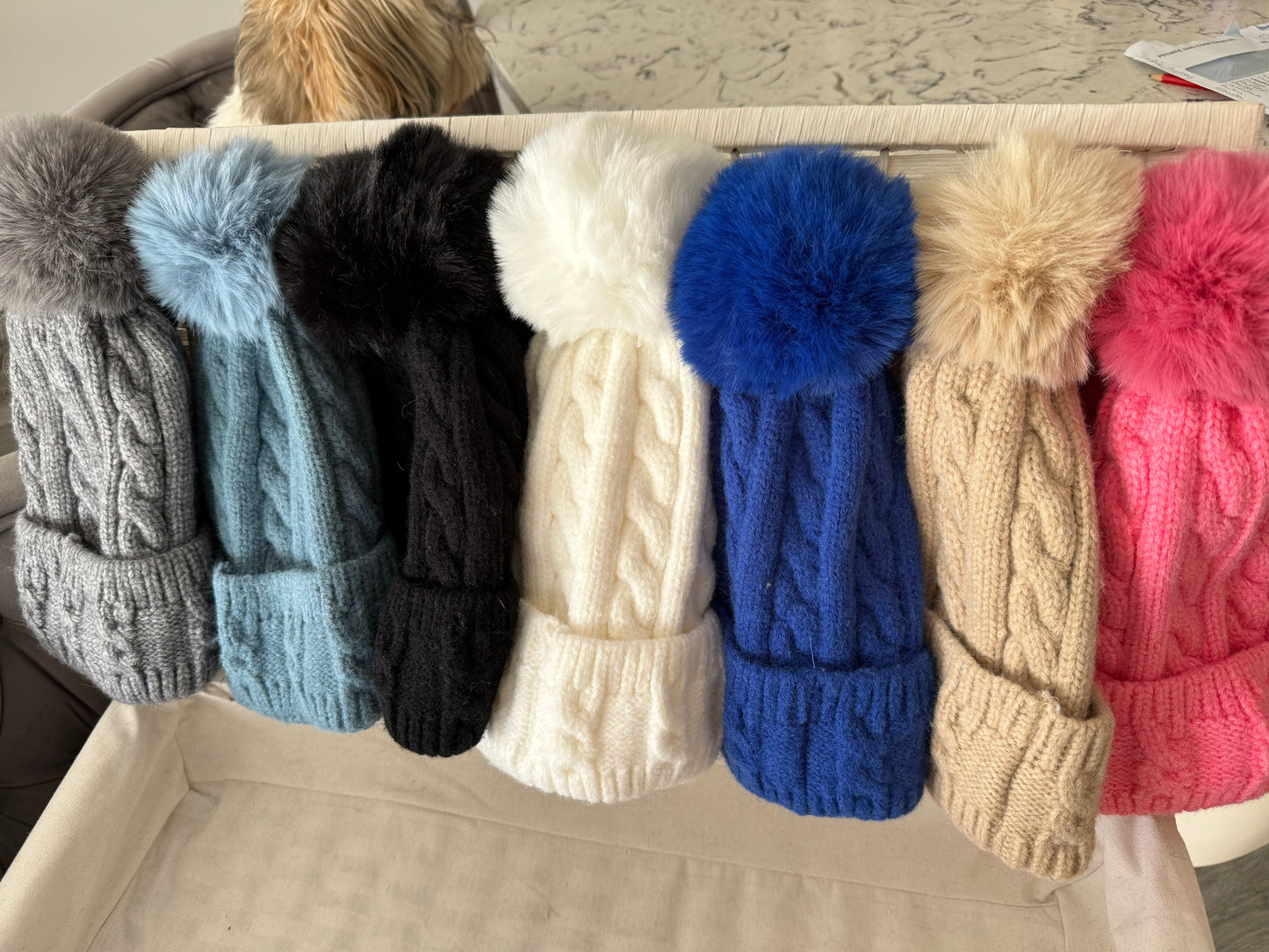 Gina Cable Knit Bobble Hat
