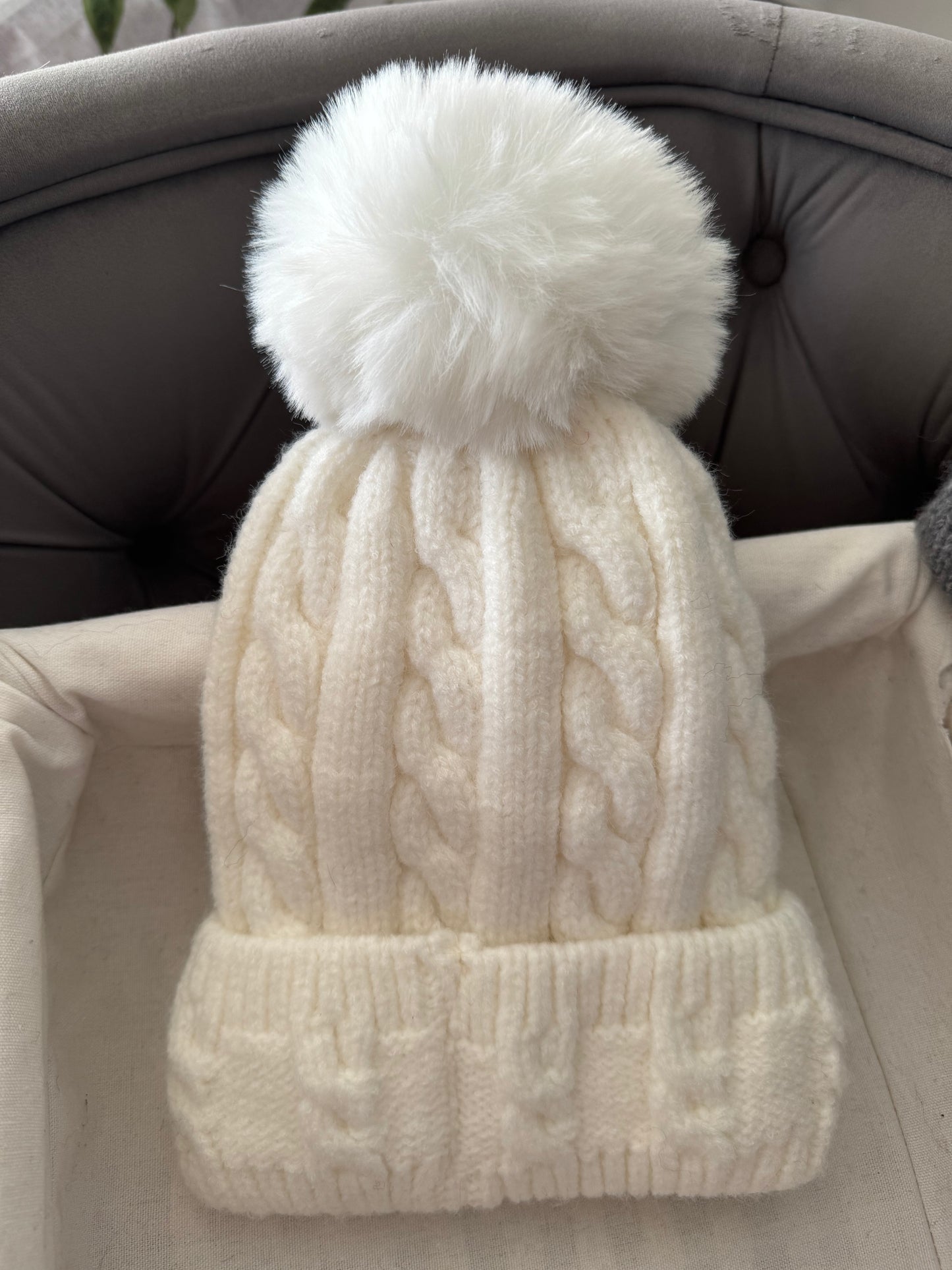 Gina Cable Knit Bobble Hat