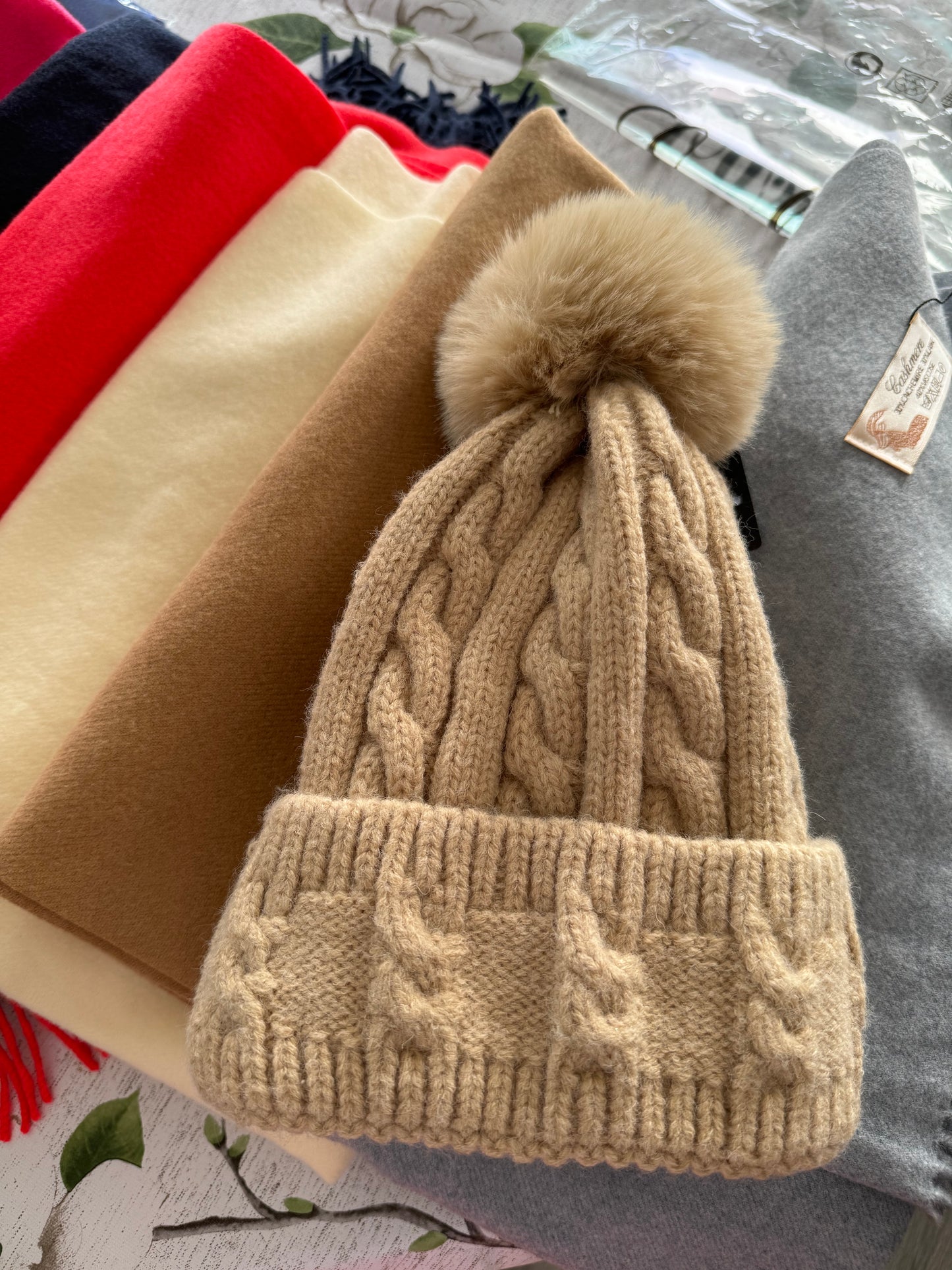Gina Cable Knit Bobble Hat