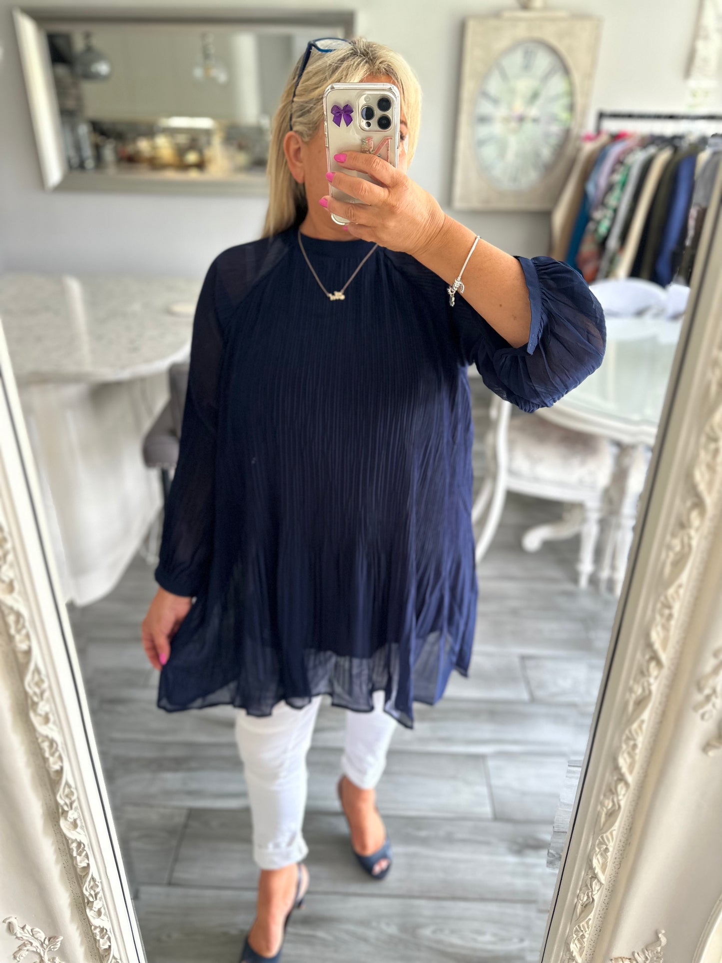 Elouise Plisse Top By Ellie