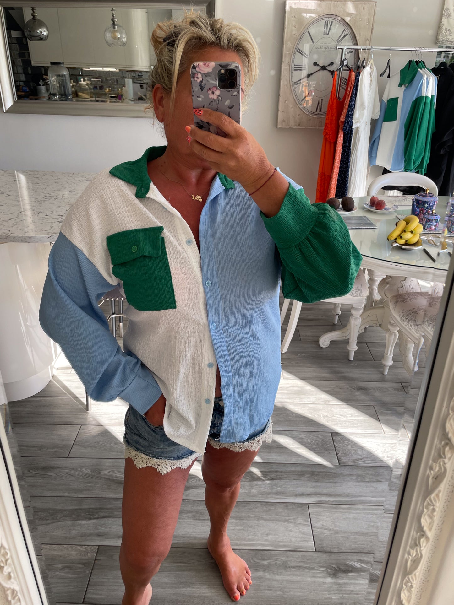 Cuba White Shirt With Coloured Collar and Cuffs