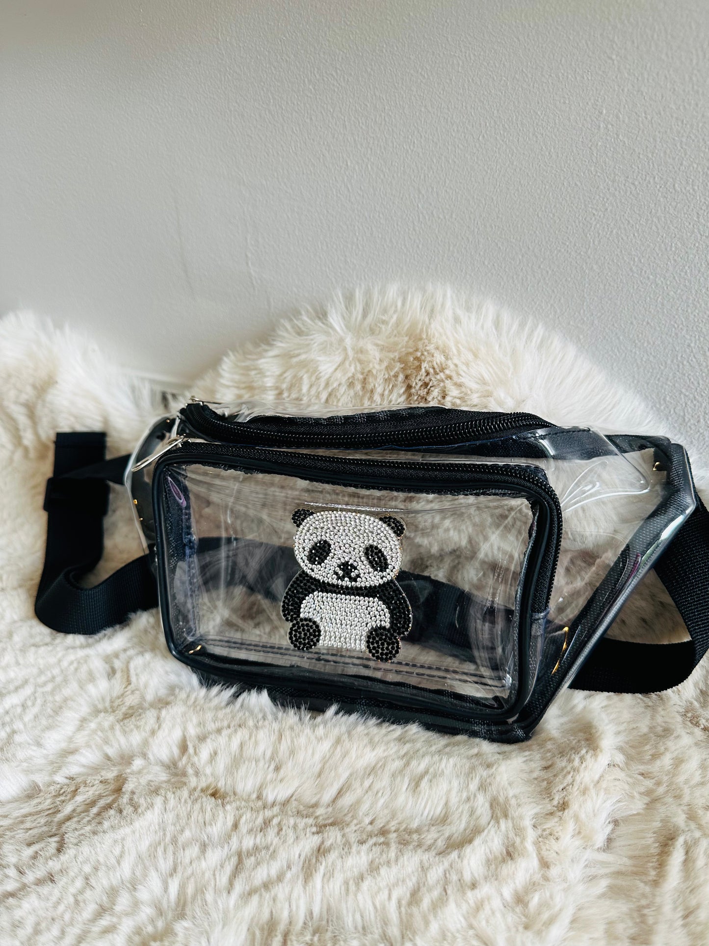 Panda Black Clear Bumbag