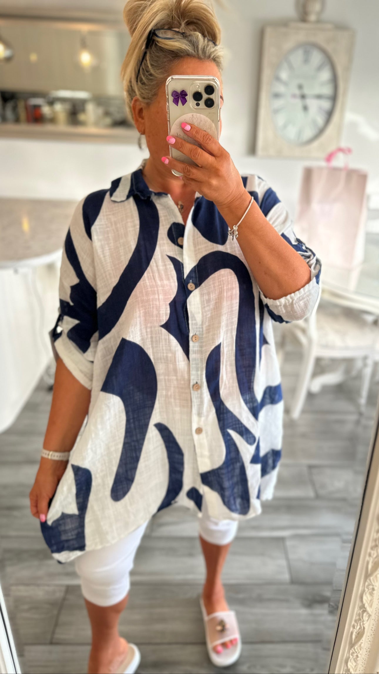 Odette 100% cotton oversize shirt