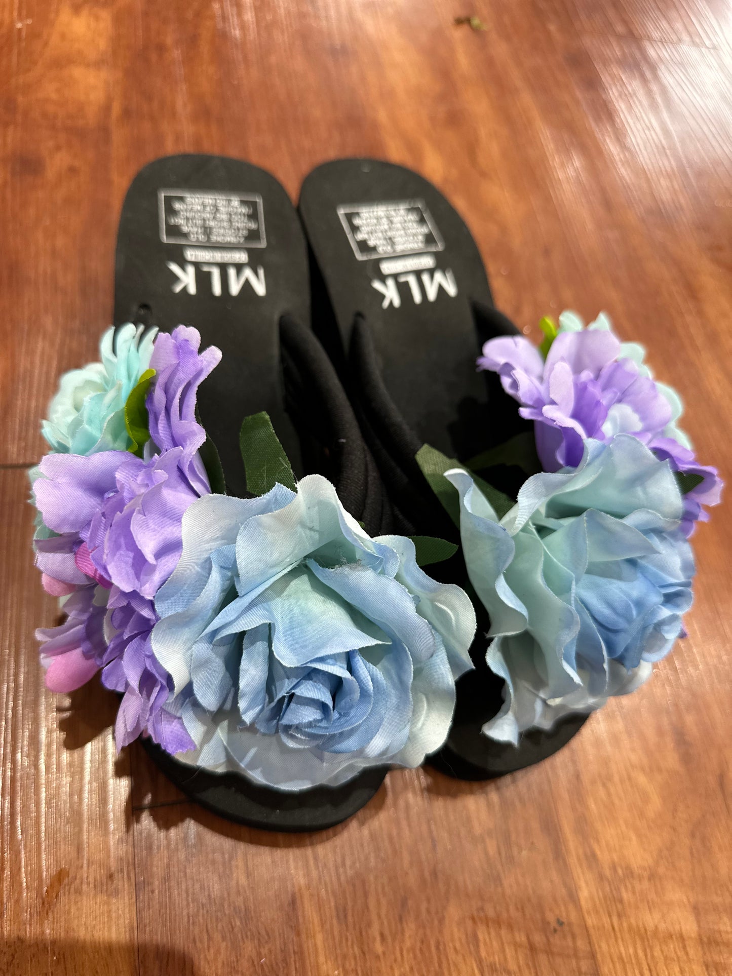 Fleur floral flower Wedge Flip Flop