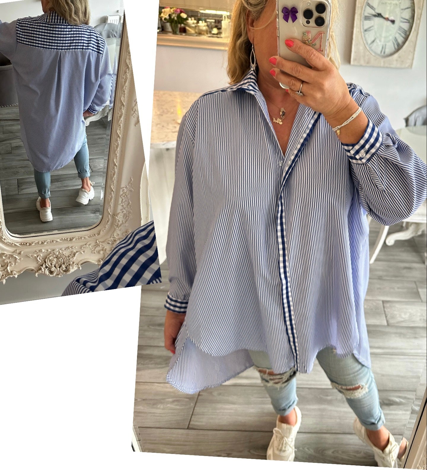 Kat Gingham /Stripe Shirt