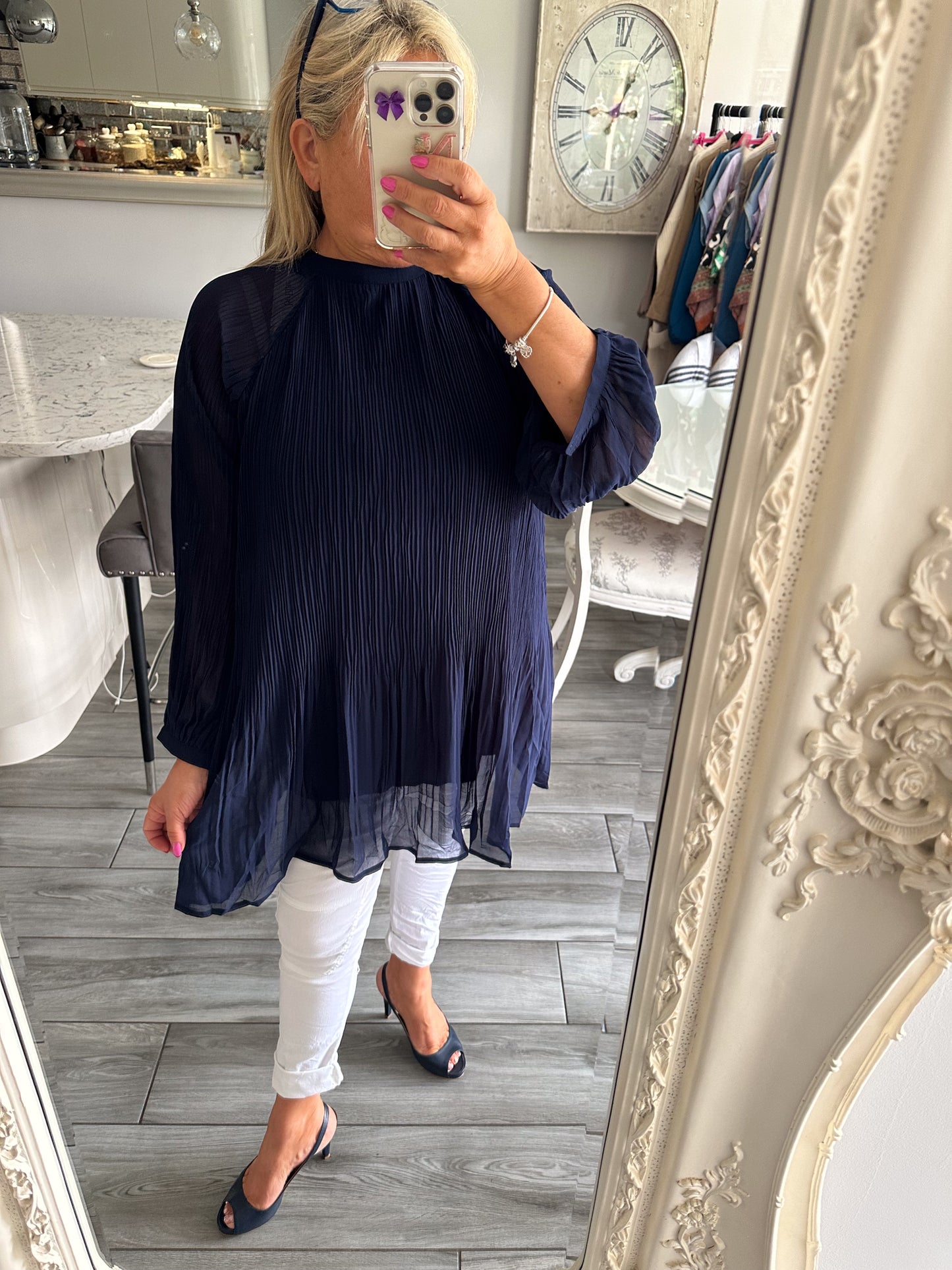 Elouise Plisse Top By Ellie