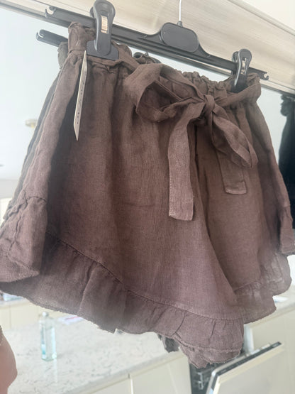 Daryl 100% linen shorts by puro Lino