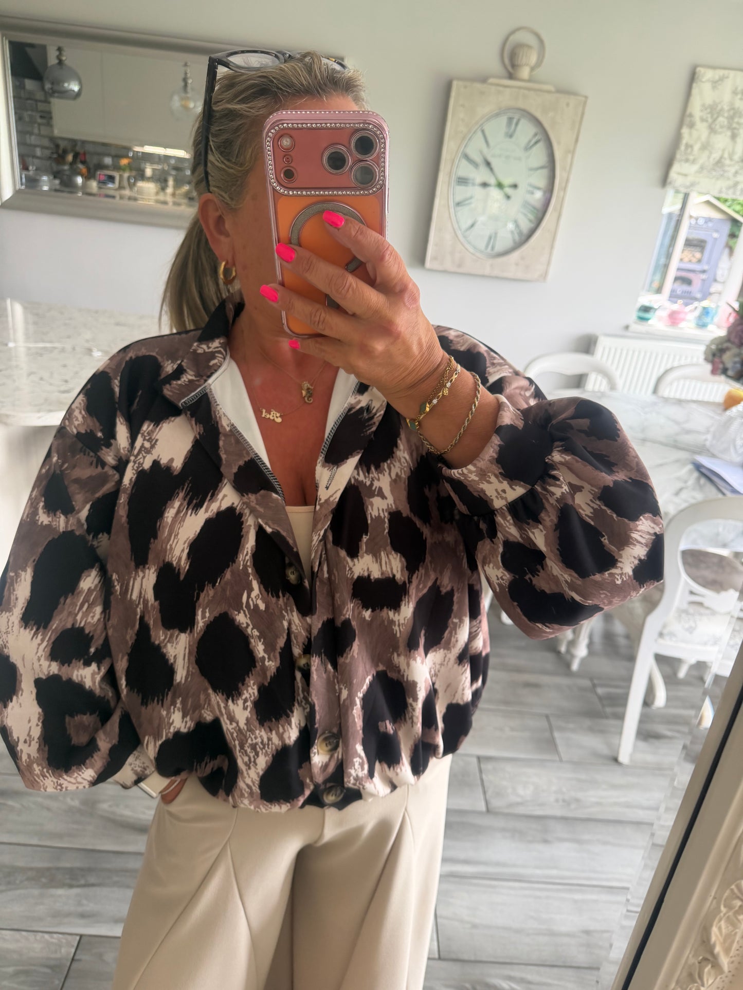 Cherrelle jacket or top leopard print