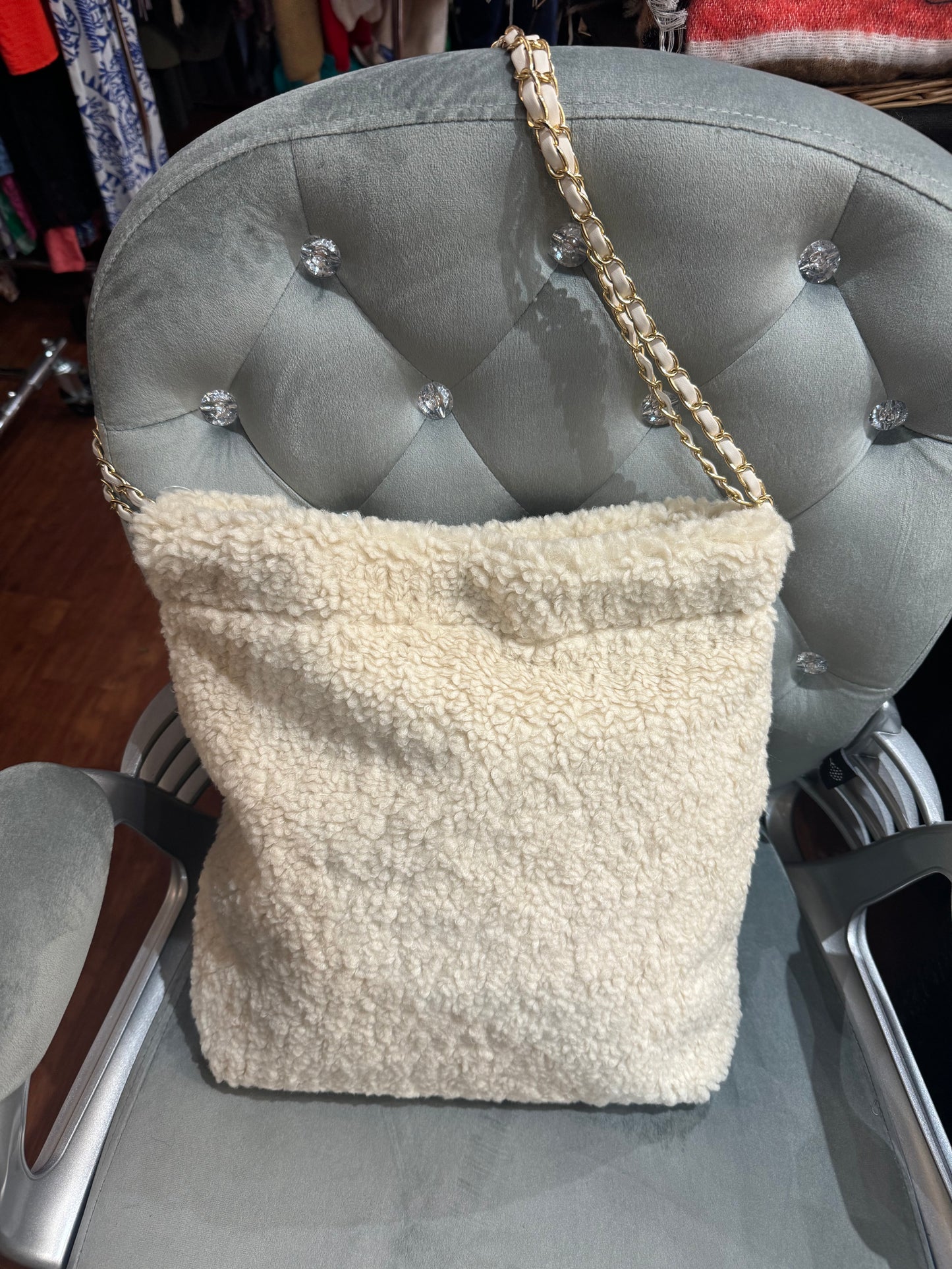 Bel teddy fair fur shopper bag