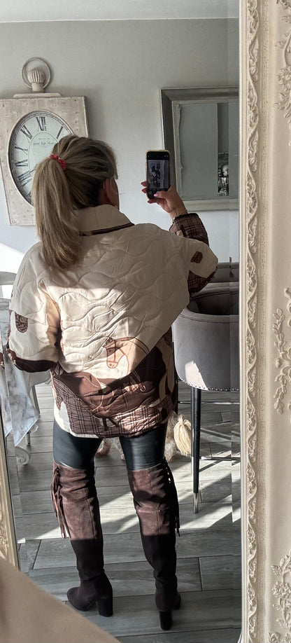 Newmarket Quilted Horse print Jacket