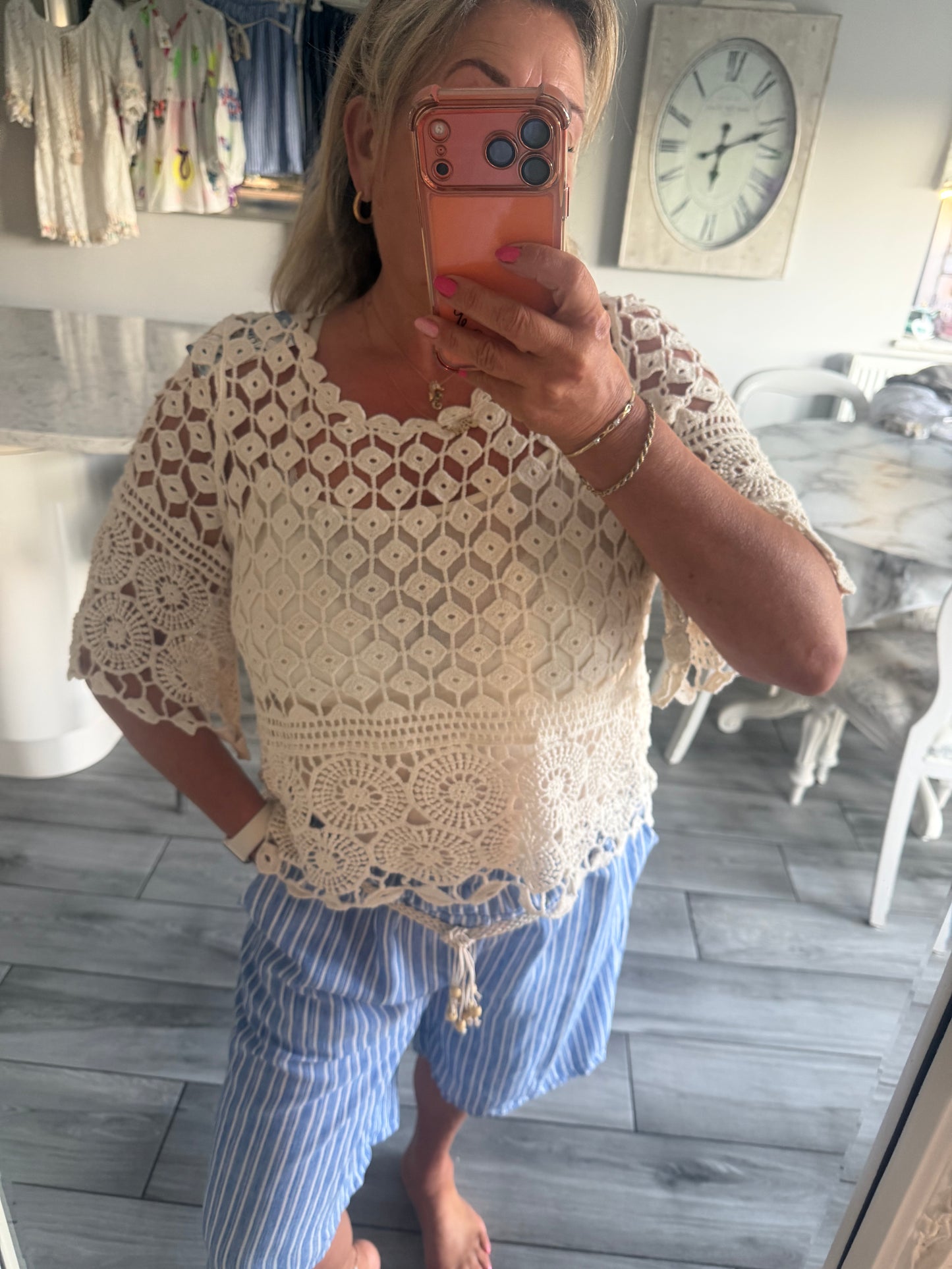 Tina crochet top with vest