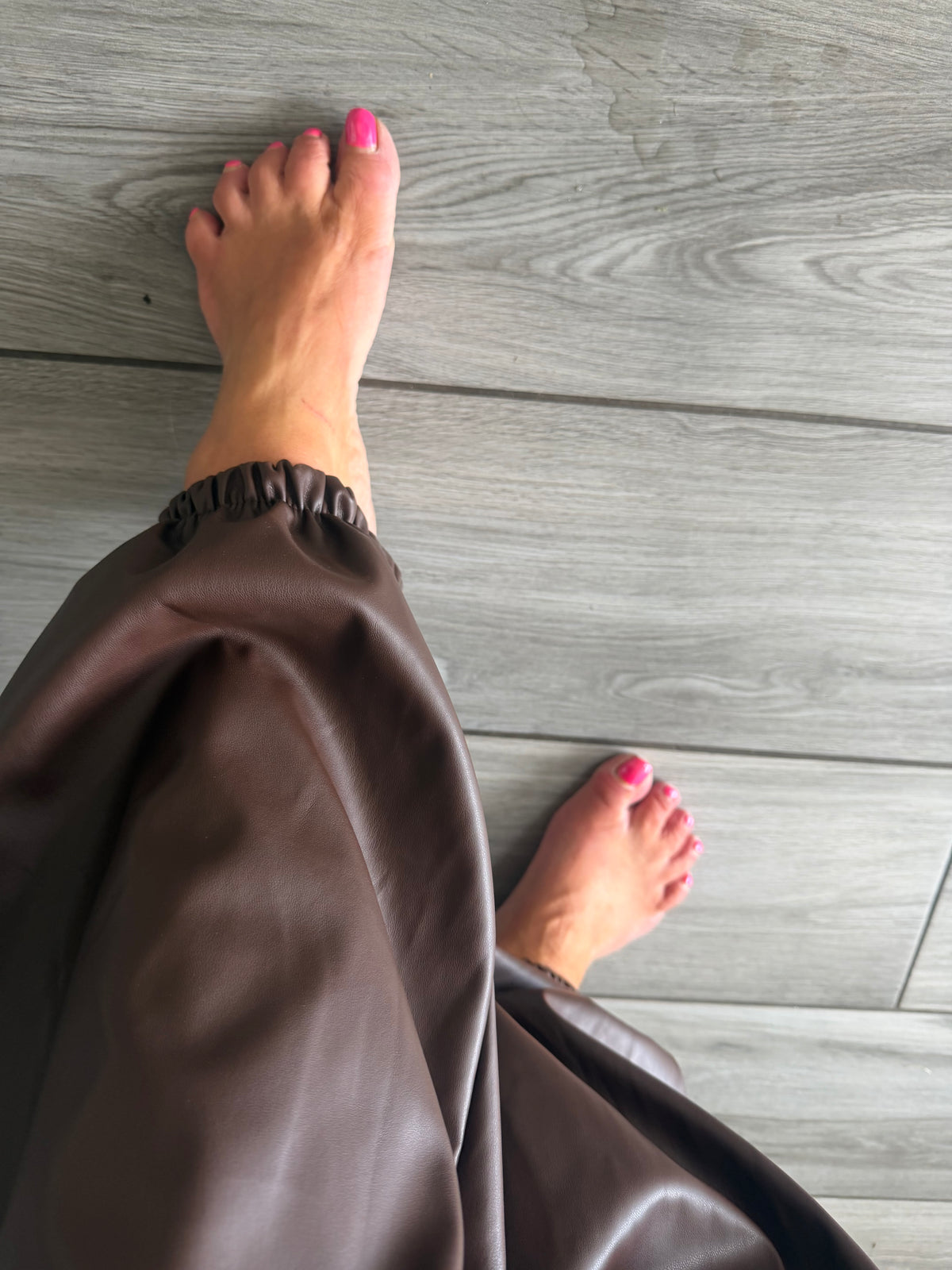 Harley oversize faux leather joggers