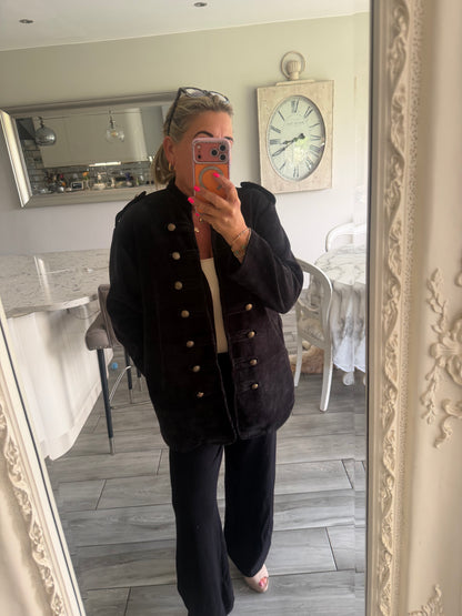 Betty needlecord open jacket military style
