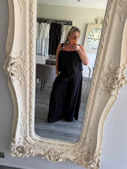 Sydney wide leg 2 piece set bubble vest top