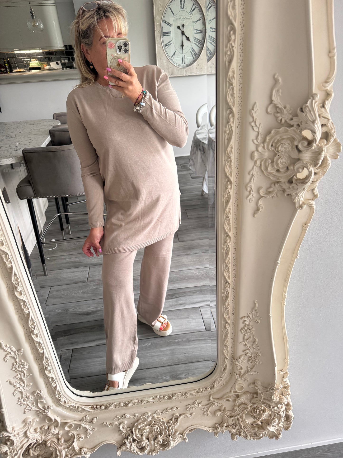 Cheryl longline straight leg lounge set
