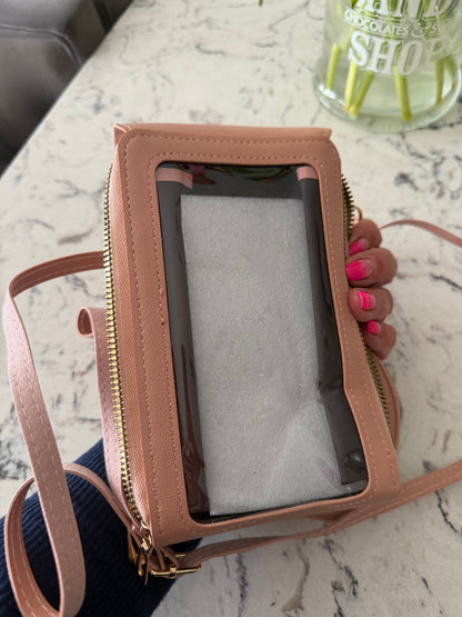 Suzie crossbody bag with coin purse and touchable screen for phone