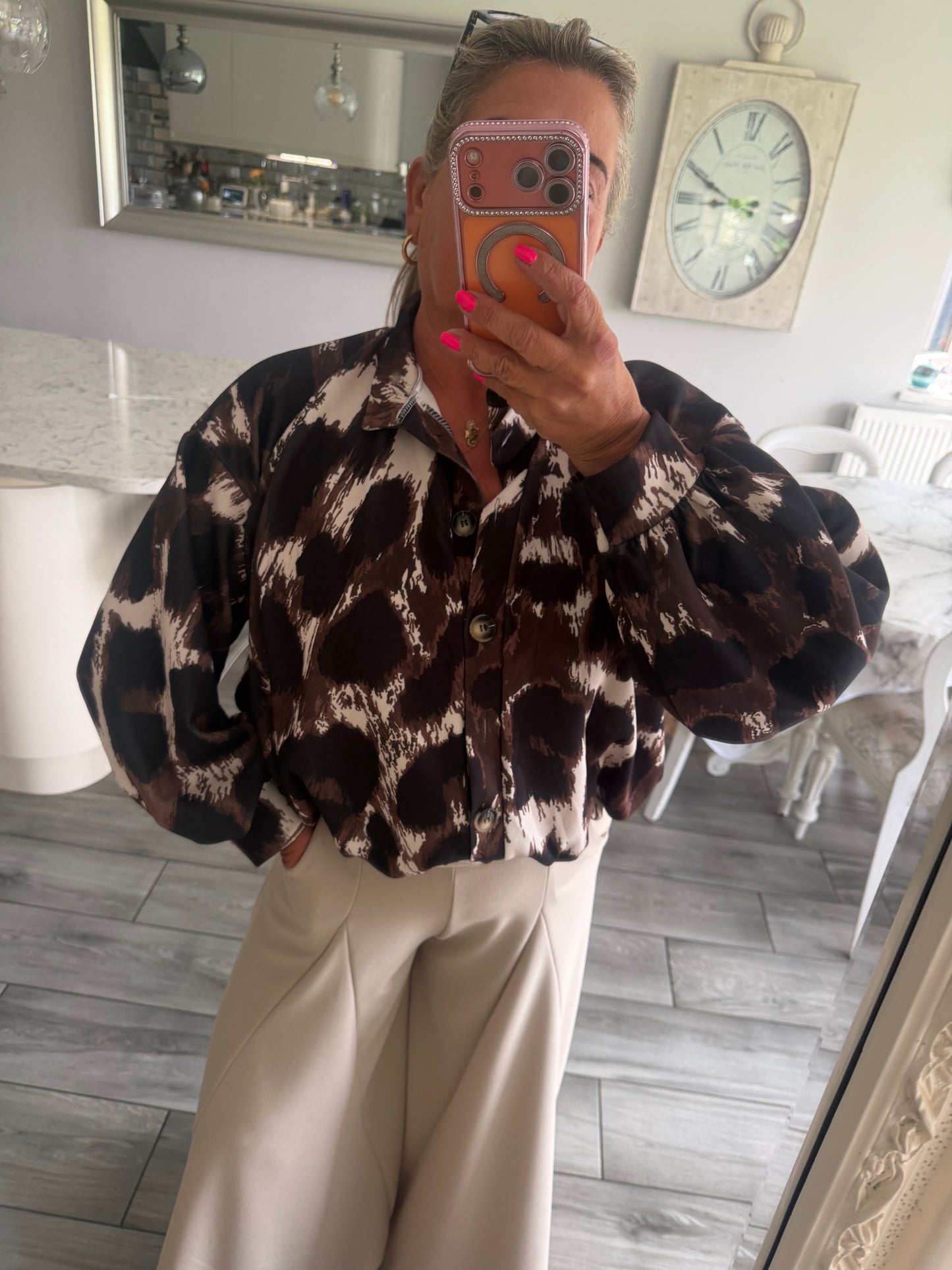 Cherrelle jacket or top leopard print