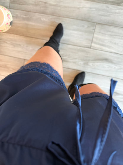 Faye satin lace shorts