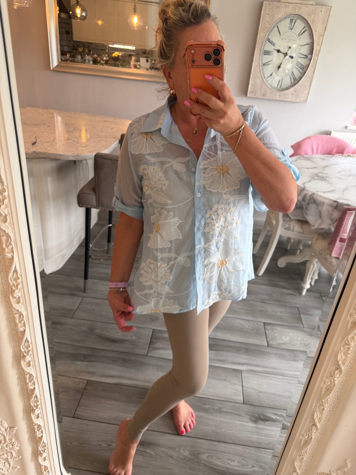 Marie fine shirt 84% cotton mix