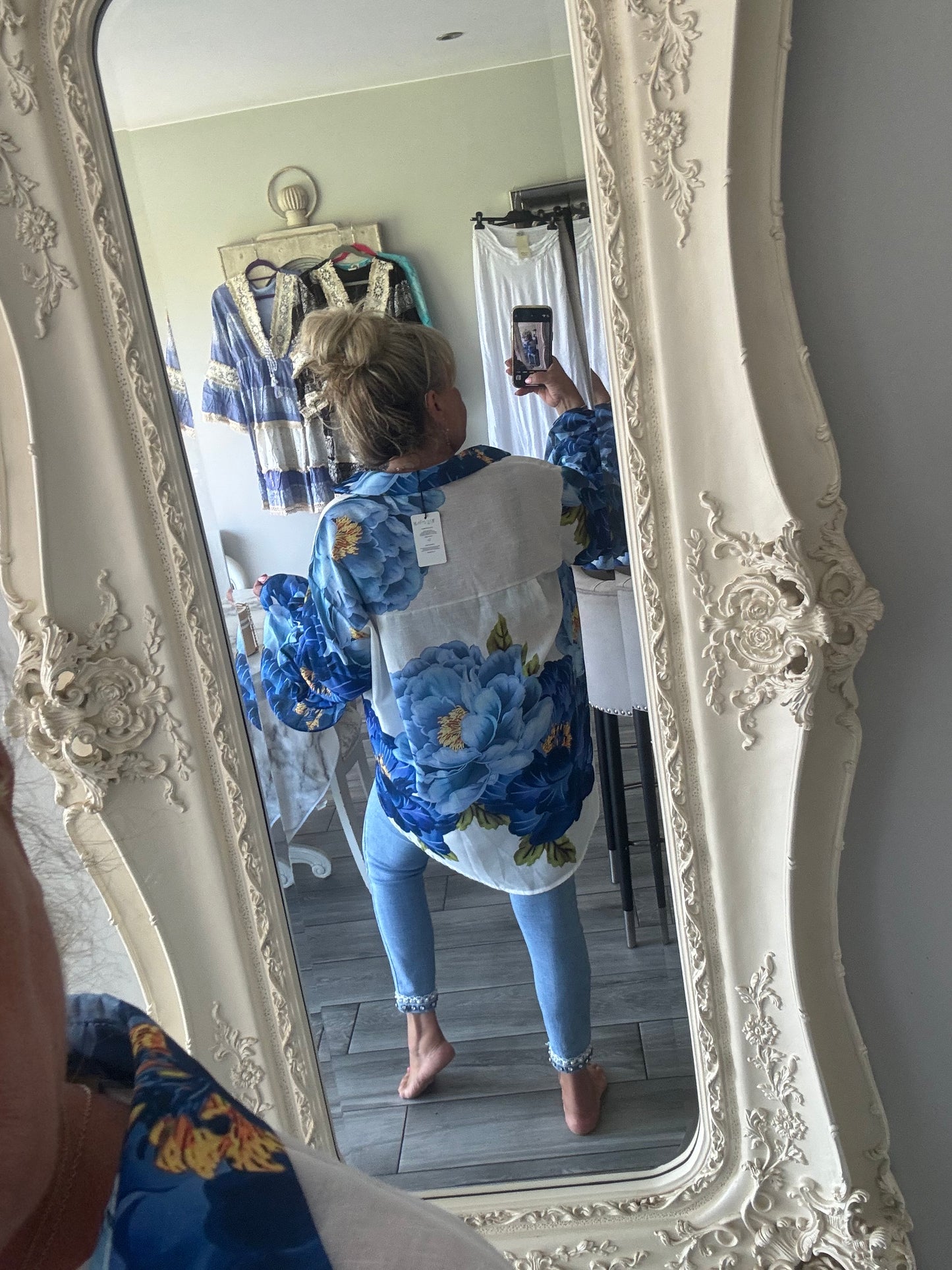 Kirsty frill sleeve oversize shirt