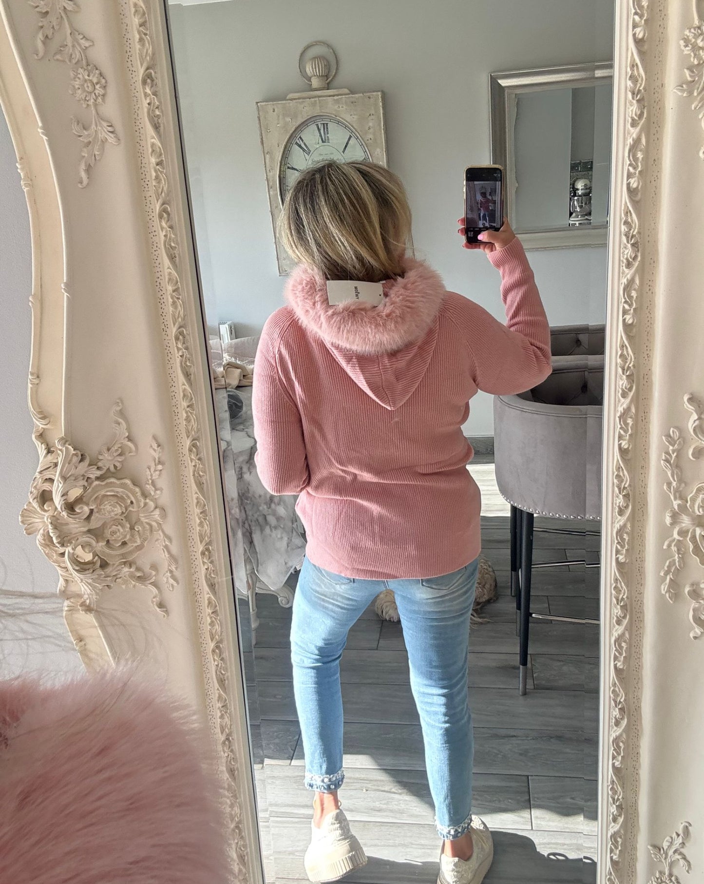Stella Jumper Removable Fur Collar