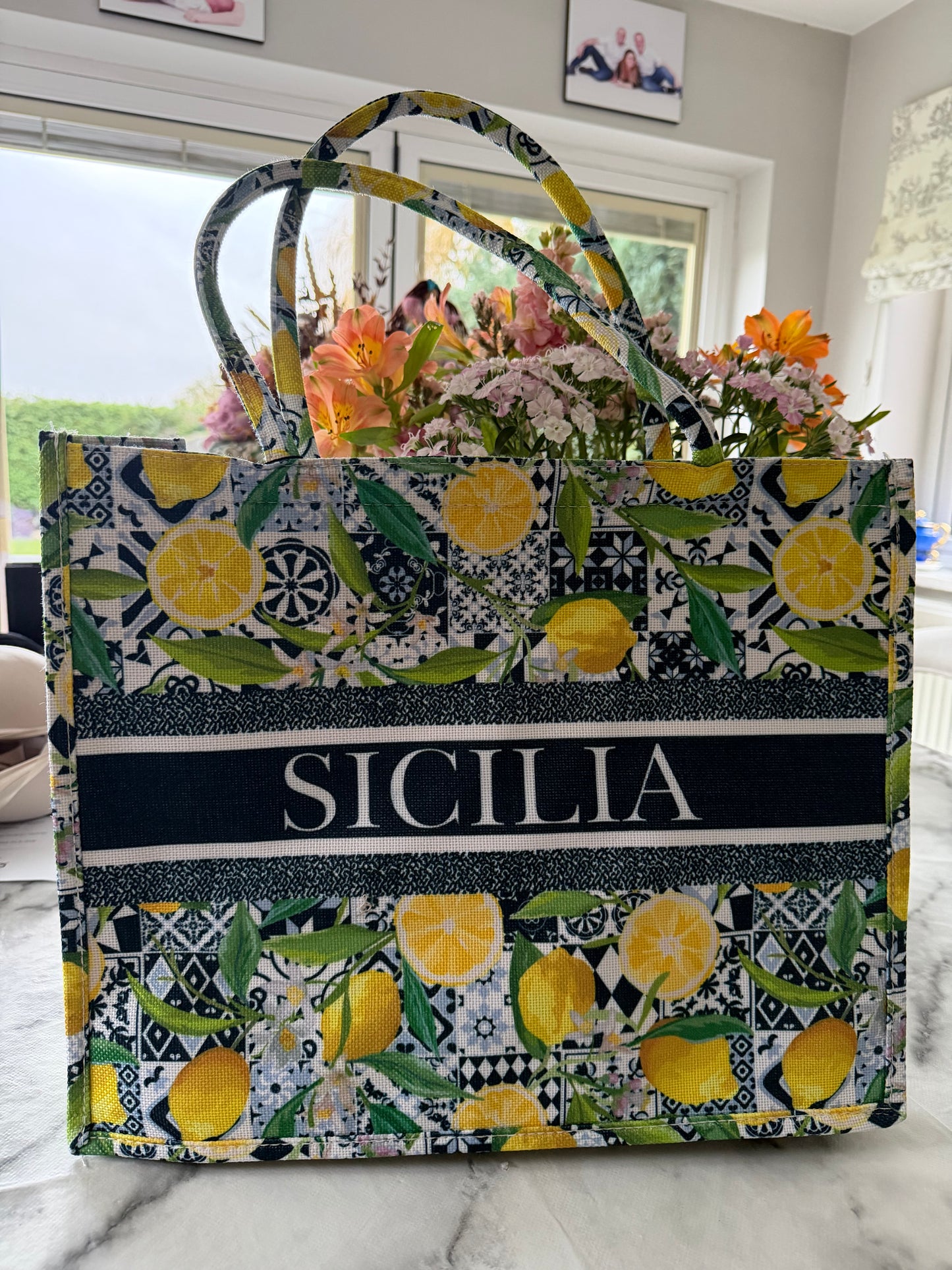 Limoncello shopper bag with zip