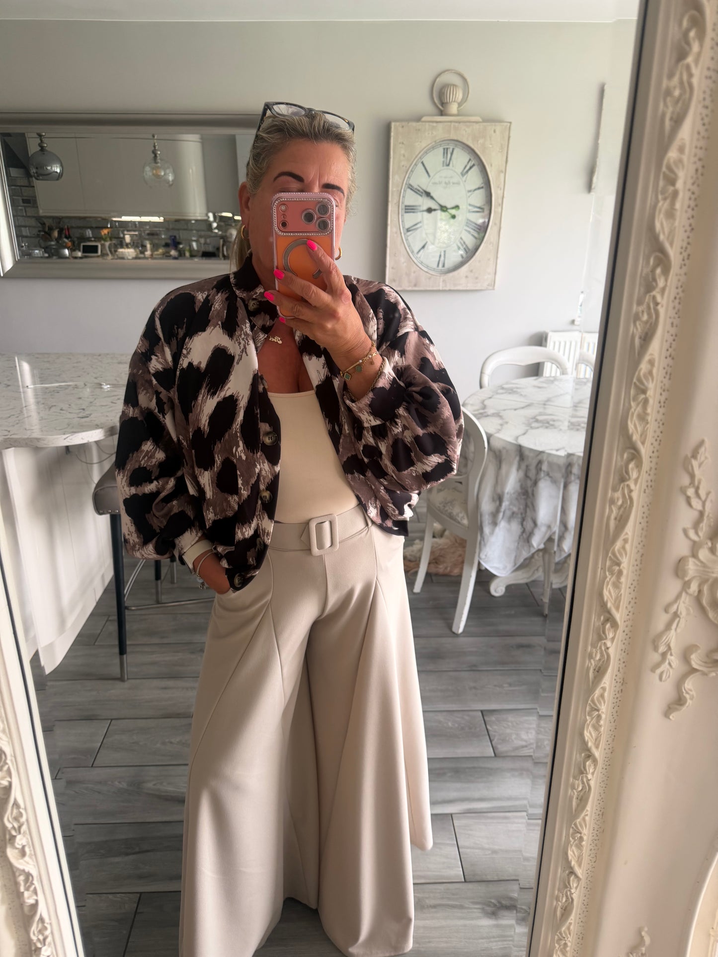 Cherrelle jacket or top leopard print