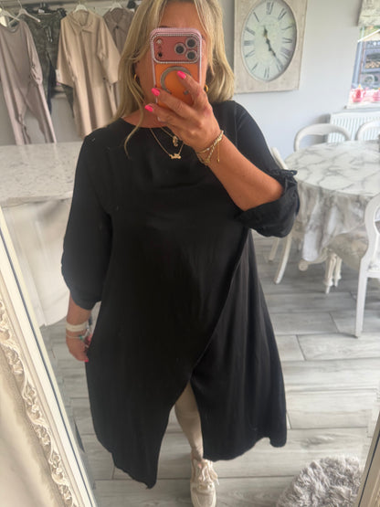 Positano satin cross over top