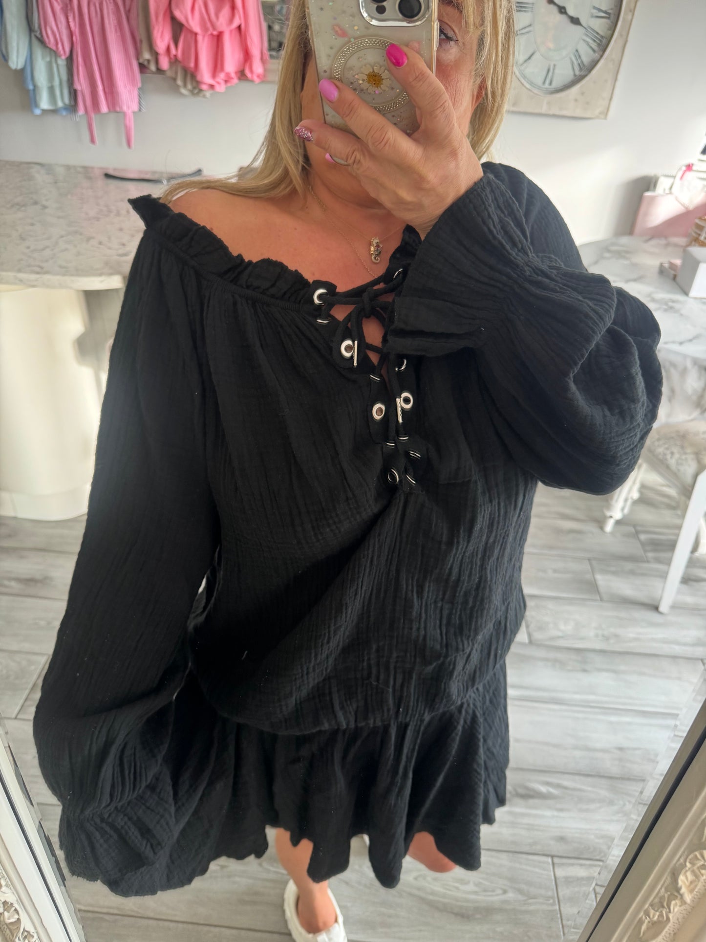 Manhattan cheesecloth playsuit