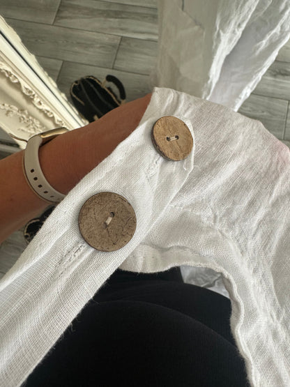 Nicola Linen Dungerees by Puro Lino